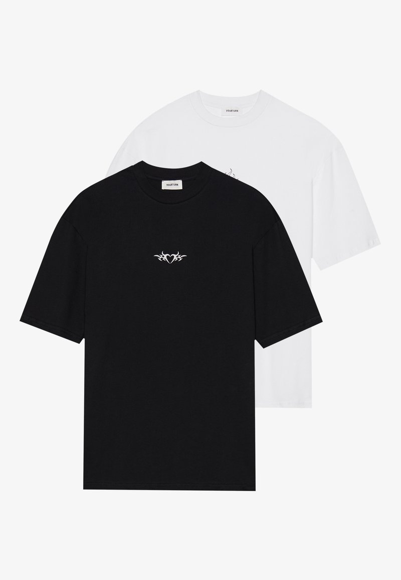 YOURTURN T-shirt print zwart