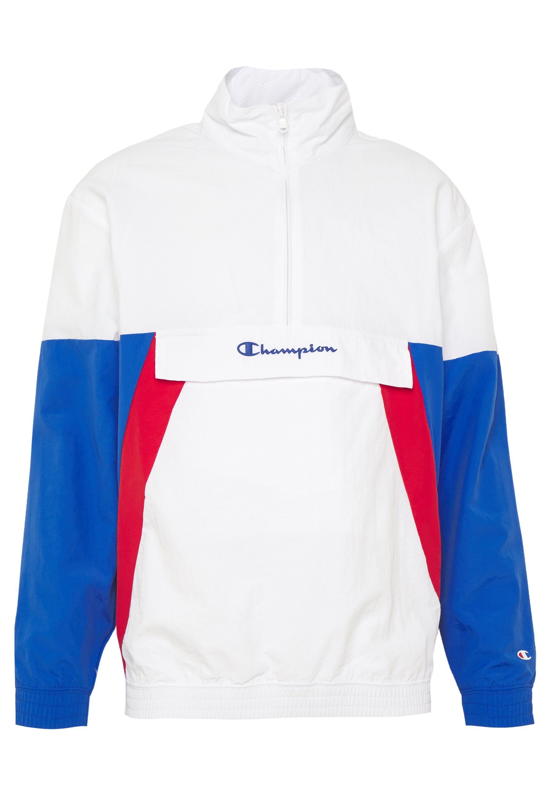 champion windbreaker red white blue