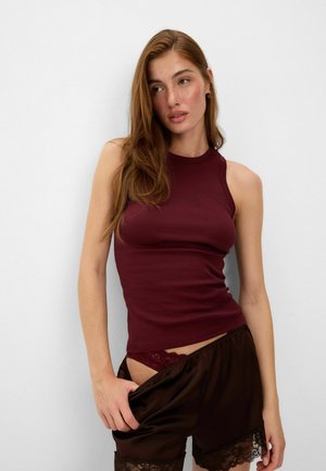 Intimissimi, RIBBED SUPERIOR - Top - burgundy