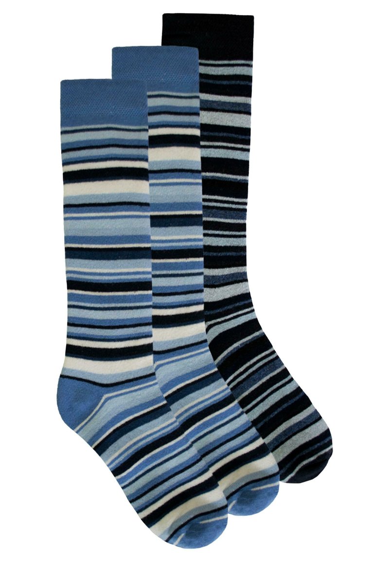 Normani THERMAL STRIPE TIGHTS 3 PACK - Kniestrümpfe - blue