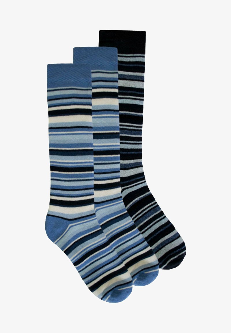 Normani THERMAL STRIPE TIGHTS 3 PACK - Kniestrümpfe - blue