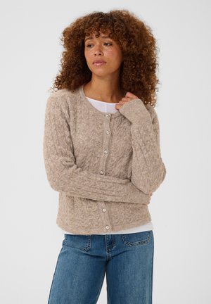 Kaffe, KAMELANIE CARDIGAN - Gilet - beige melange