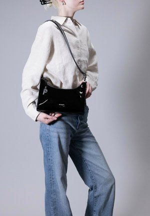 FRAN - Cross body bag - schwarz lack
