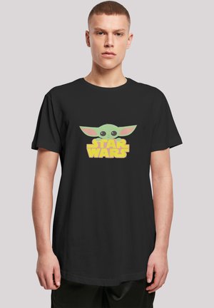 LONG CUT 'STAR WARS MANDALORIAN CHILD WITH LOGO' - Print T-shirt - black