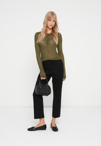GAP SHEER HENLEY - Top dugih rukava - army green
