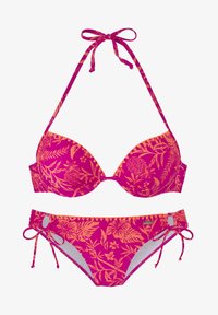 Ausgewählt, orange pink bedruckt