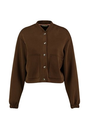EELA - Sweater met rits - brown