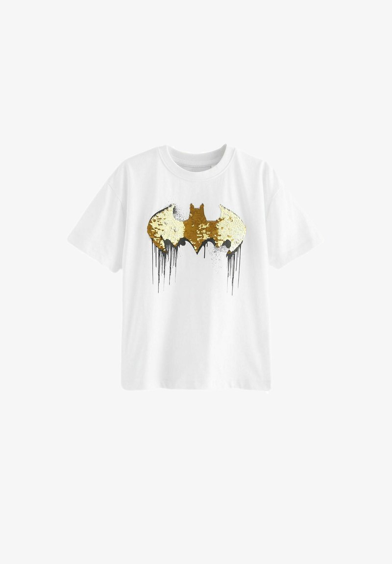 Next LICENSED FLIP SEQUIN BATMAN REGULAR FIT - T-Shirt print - white