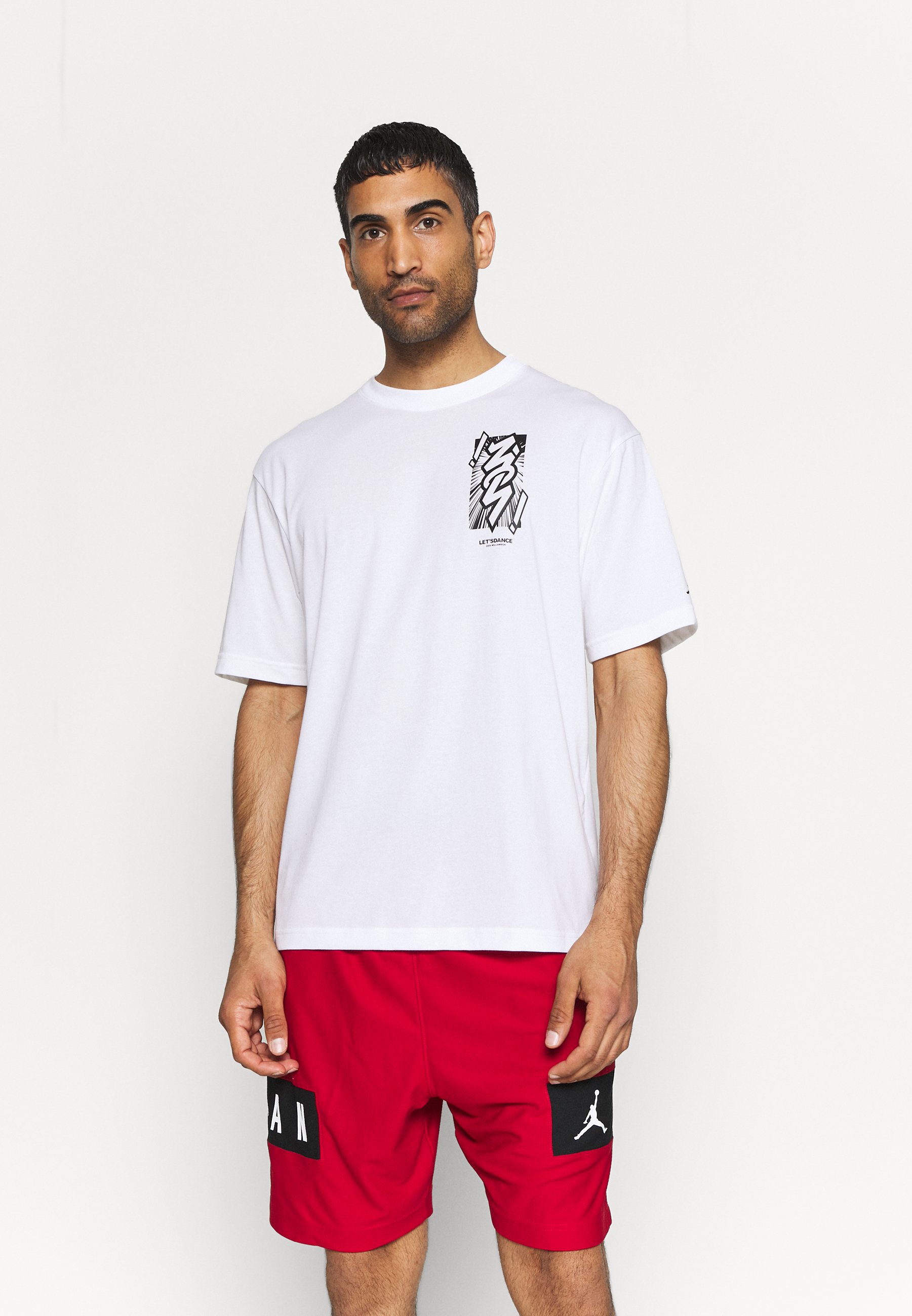 Jordan ZION TEE - Camiseta estampada - white/black/blanco - Zalando.es
