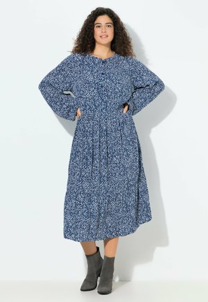 A-LINIE, RUNDHALS, LANGARM, KREPP - Blousejurk - dark blue