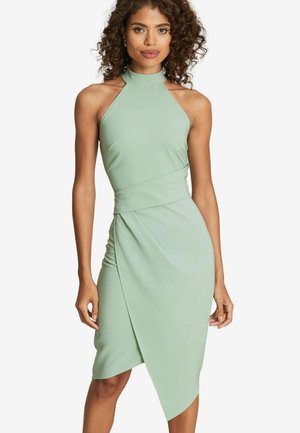 HALTER NECK ASYMMETRIC - Vabalt langev kleit - green
