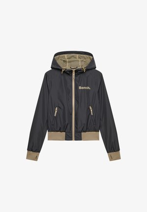 Bench, BENCH X SUPERDRY & CO BENCH HOODED SHELL BOMBER JACKET - Giacca da mezza stagione - charcoal dune