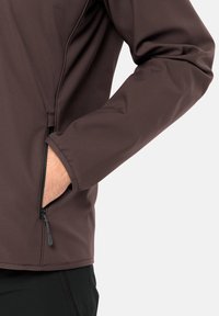 Jack Wolfskin BORNBERG HOODY - Giacca softshell - red earth