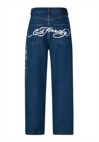 Ed Hardy SKULL SNAKE EAGLE TATTOO GRAPHIC - Jeansy Relaxed Fit