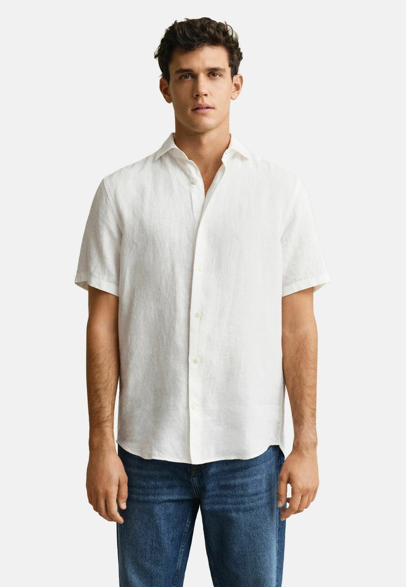 GANT SHORT SLEEVE - Košile - white