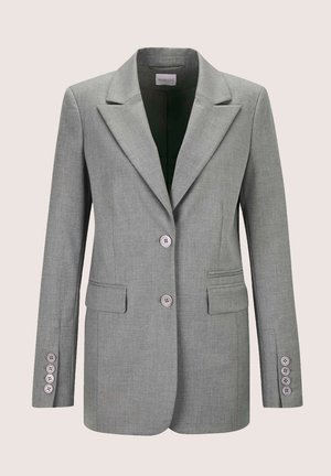 MADELEINE, MADELEINE BLAZER LONGBLAZER MIT REVERSKRAGEN - Blazer - stone gray   melange