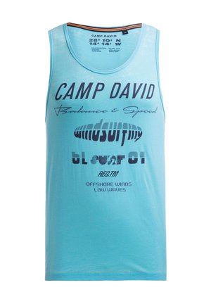 Camp David, CAMP DAVID TANKTOP MIT AUSBRENNER-EFFEKTEN UND PRINTS - Top - aqua