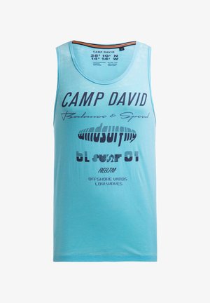 Camp David, CAMP DAVID TANKTOP MIT AUSBRENNER-EFFEKTEN UND PRINTS - Top - aqua