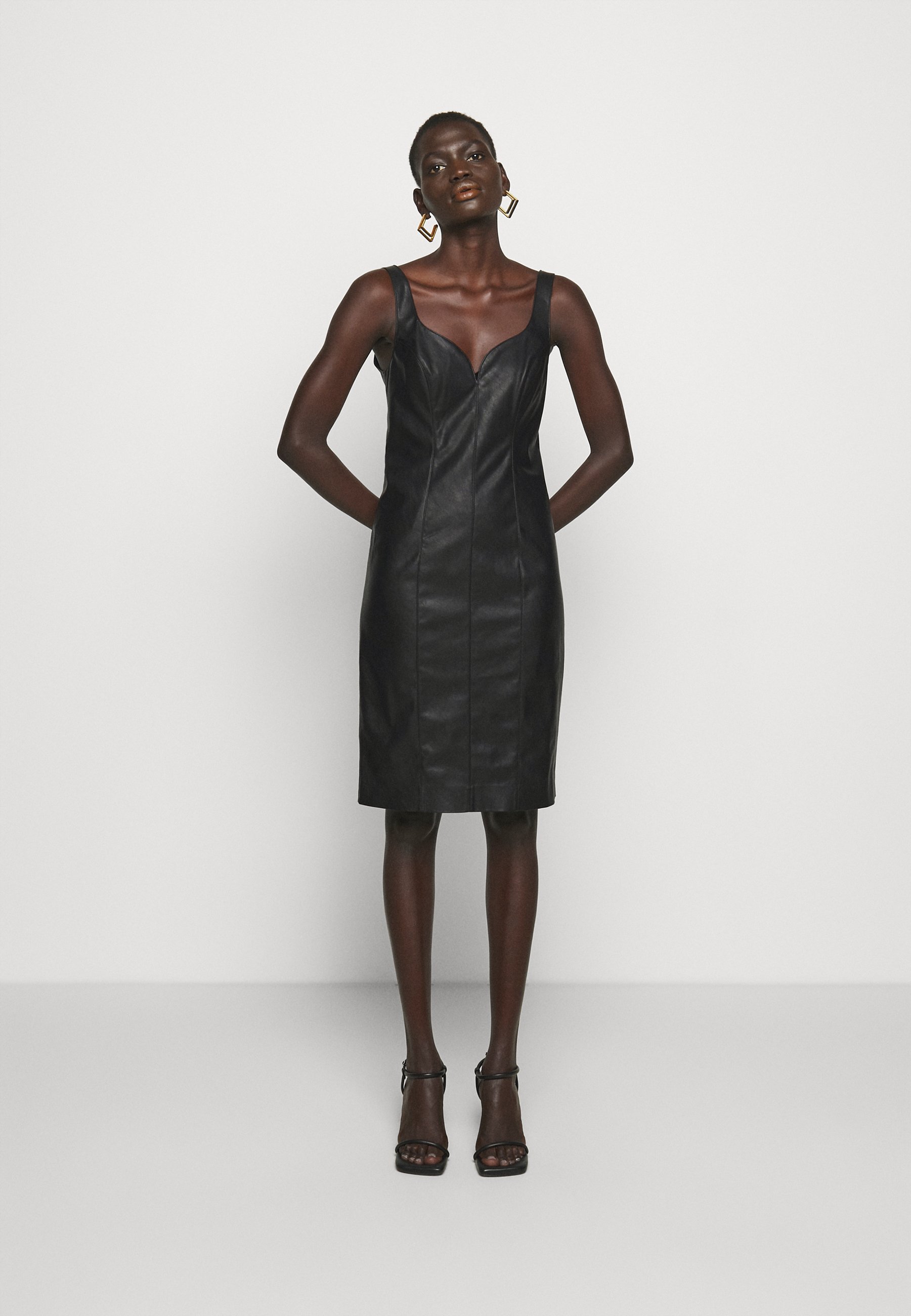 Pinko PUDICO ABITO SIMILPELLE - Vestito elegante - black/nero - Zalando.it