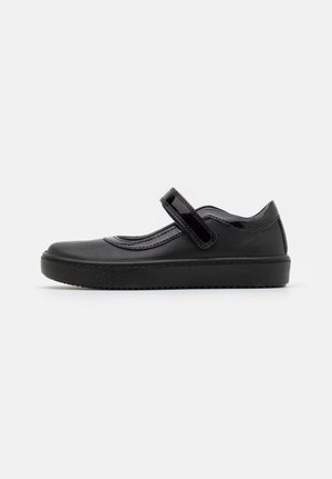 Ankle strap ballet pumps - black