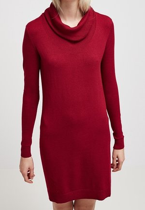 Gebreide jurk - dark red