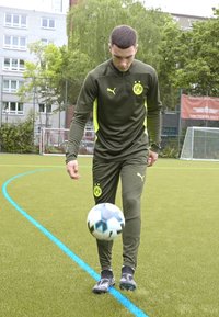 Puma BVB BORUSSIA DORTMUND TRAINING PANTS - Fanartikel - myrtle/yellow alert