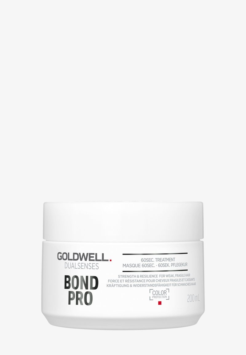 Weißer 200ml Goldwell Dualsenses Bond Pro Haarkurbehälter, für 60 Sekunden Anwendung gekennzeichnet, stärkt schwaches und brüchiges Haar.
