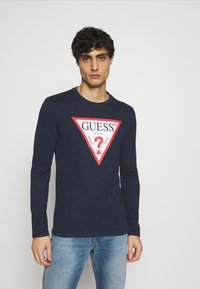 Guess ORIGINAL LOGO - Camisola de manga comprida - suiting blue