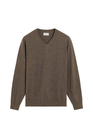 CLASSIC V NECK - Jersey de punto - taupe