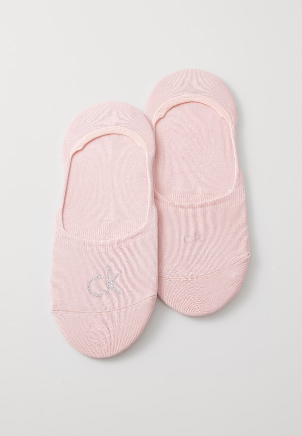 WOMEN FOOTIE MID CUT SHINY LOGO 2 PACK - Trainer socks