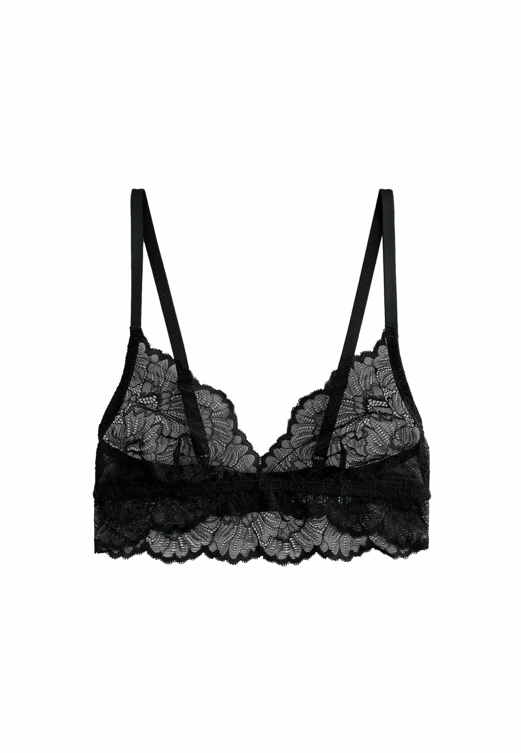 Pizzo Bralette Nera Sotto Camicia Bianca Una Camicia Nera Outfit
