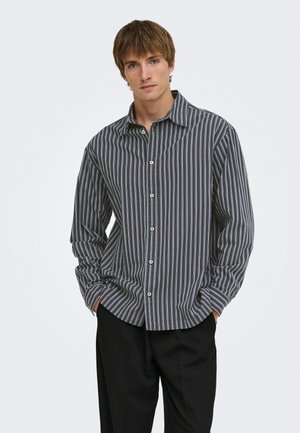 Only & Sons, ONSTOMMY STRIPE SHIRT - Chemise - grey/bright white/skyway