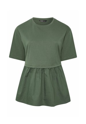 Yours Clothing, PLUS SIZE T-SHIRTS - Blouse - khaki