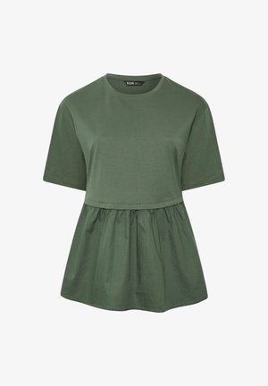 Yours Clothing, PLUS SIZE T-SHIRTS - Bluse - khaki