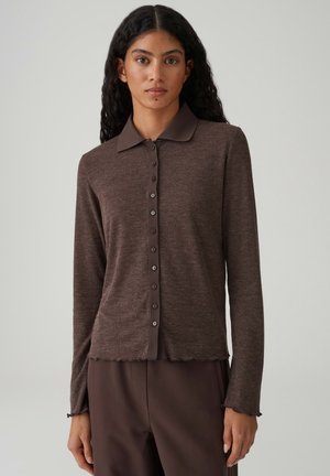 WITH FEMININE DETAILS - Overhemdblouse - coffee bean