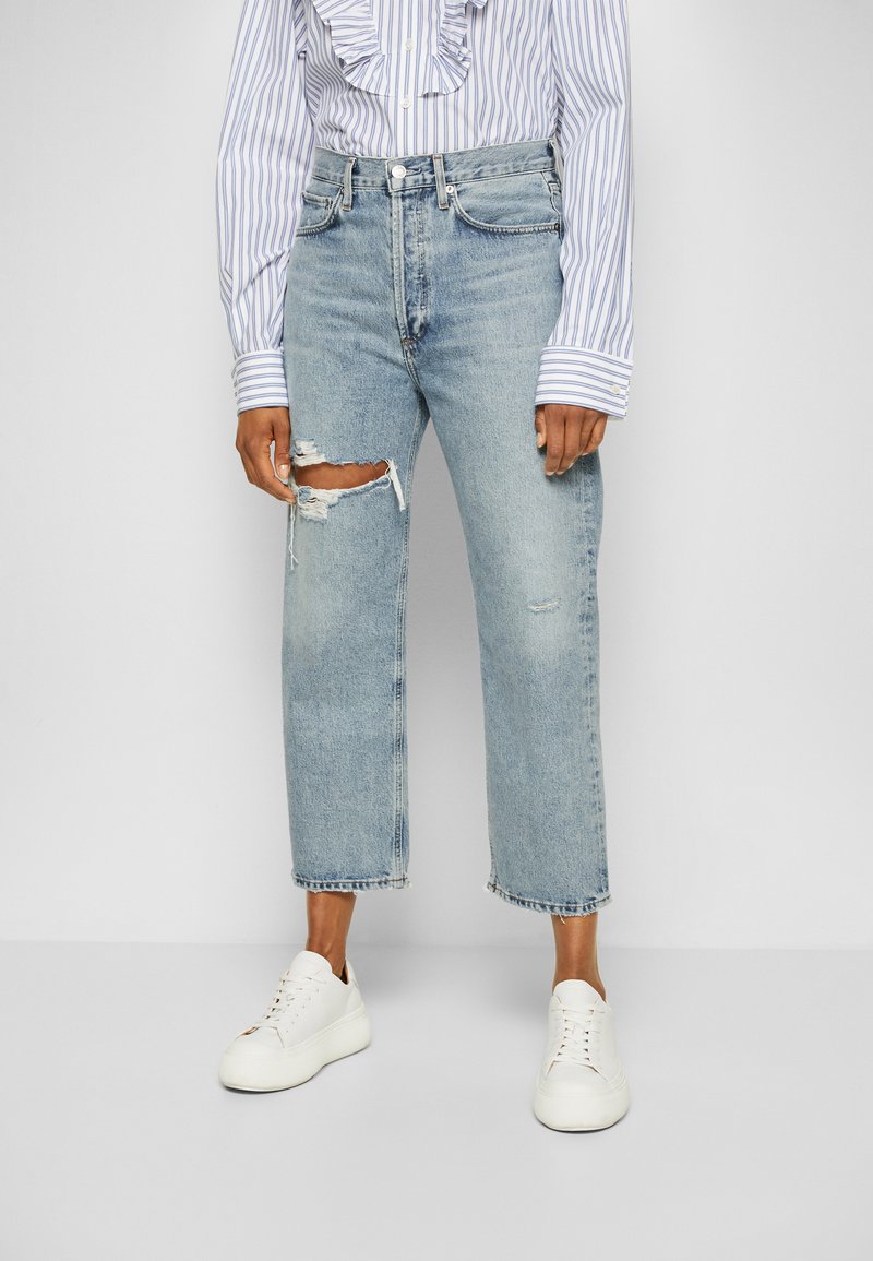 Damen Bekleidung | Agolde 90'S CROP PANT Jeans Tapered Fit echo/light blue/hellblau - YH58558 Damen Bekleidung | Agolde 90'S CROP PANT Jeans Tapered Fit echo/light blue/hellblau - YH58558