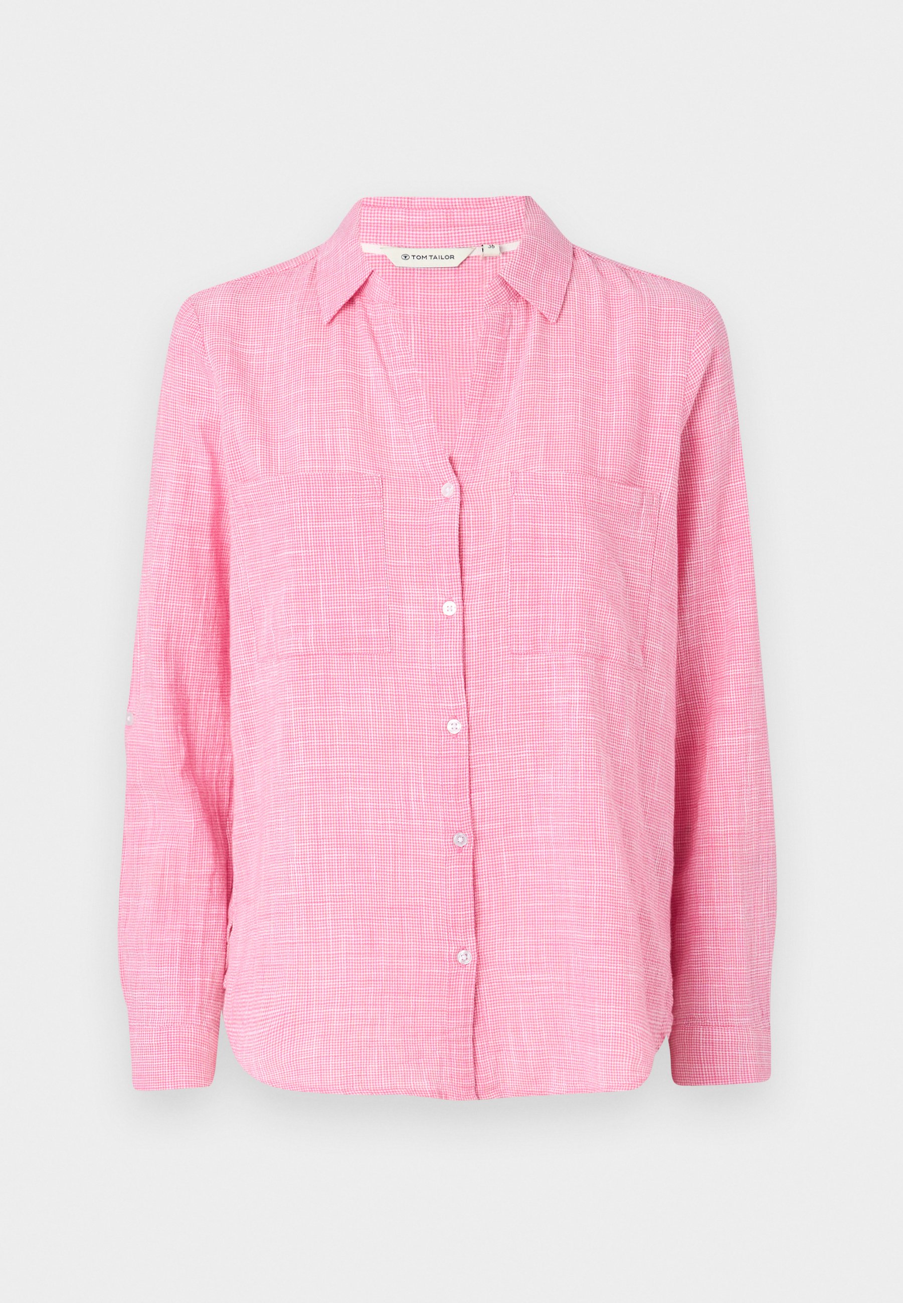 TOM TAILOR SLUB STRUCTURE - Chemisier - bright rose/violet