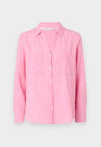 SLUB STRUCTURE - Button-down blouse - bright rose