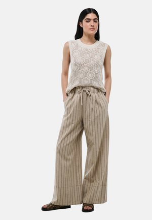 Monoprix RAYÉ TAILLE ÉLASTIQUÉ LARGE  - Pantalon classique - aphrodite