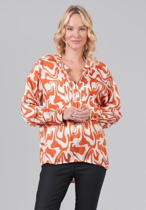 Blouse - burnt orange allover