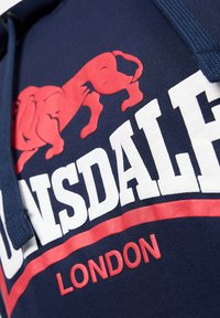 Lonsdale NORMALE PASSFORM THURNING - Felpa con cappuccio - navy red white