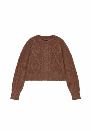 Vero Moda, KNITTED PULLOVER VMCHER KNITTED PULLOVER - Pullover - cocoa brown