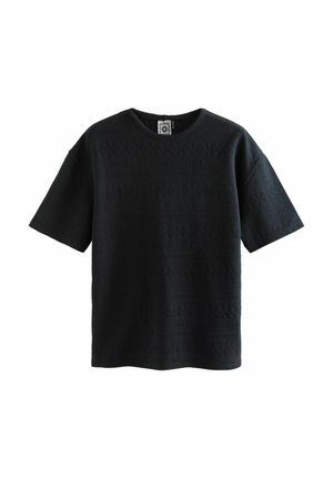 Next Nyomott mintás póló - black