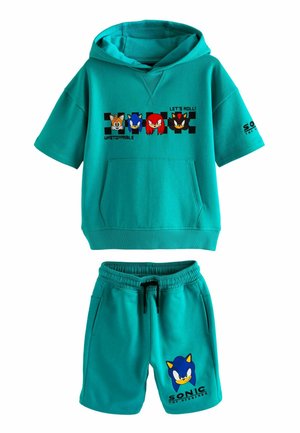 Next SONIC LICENSED SET - REGULAR FIT - Mikina s kapucí - turquoise blue