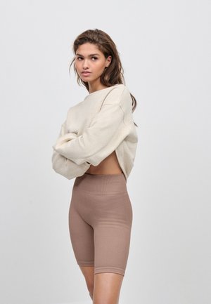 HIGH WAIST CYCLING - Rövidnadrágok - new neutral