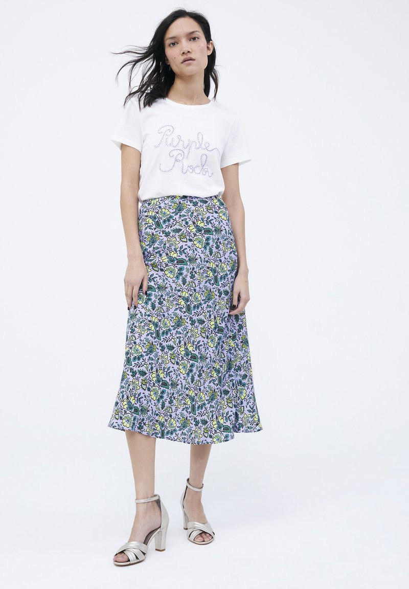 IKKS A-lijn rok lila gemêleerd IKKS A-lijn rok lila gemêleerd