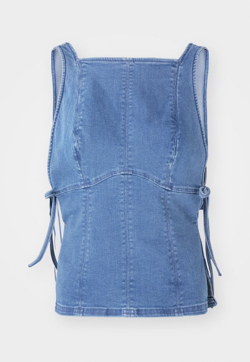 Free People Blouse lichtblauw denim