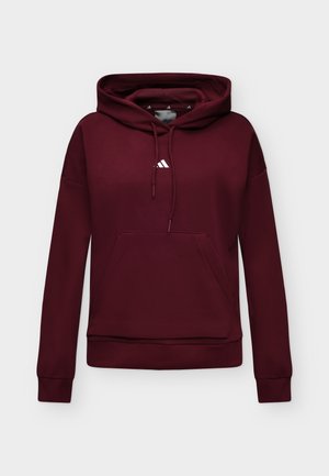 adidas Sportswear, ESSENTIALS - Суитшърт с качулка - maroon/white