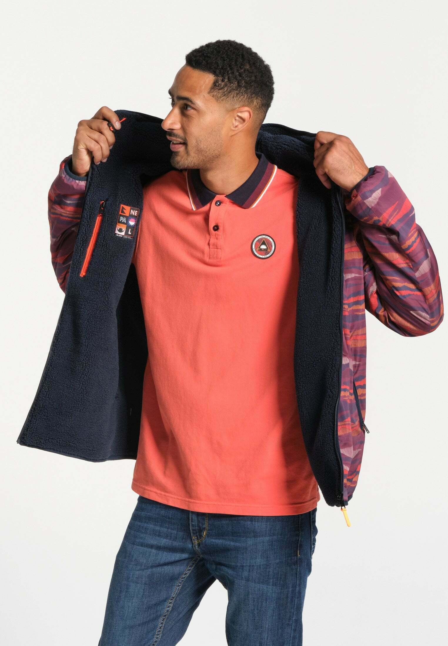 Footjoy 64NJ2175 coupe-vent bleu marine à demi-zip marine