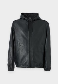 COACH REVERSIBLE TRAINER - Kožnata jakna - black/charcoal
